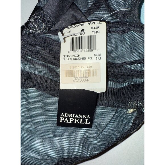 Vintage Teal Black Y2K Embroidered Silk Dress 10 Glam Fairy Dark Whimsigoth Bead - Picture 13 of 16